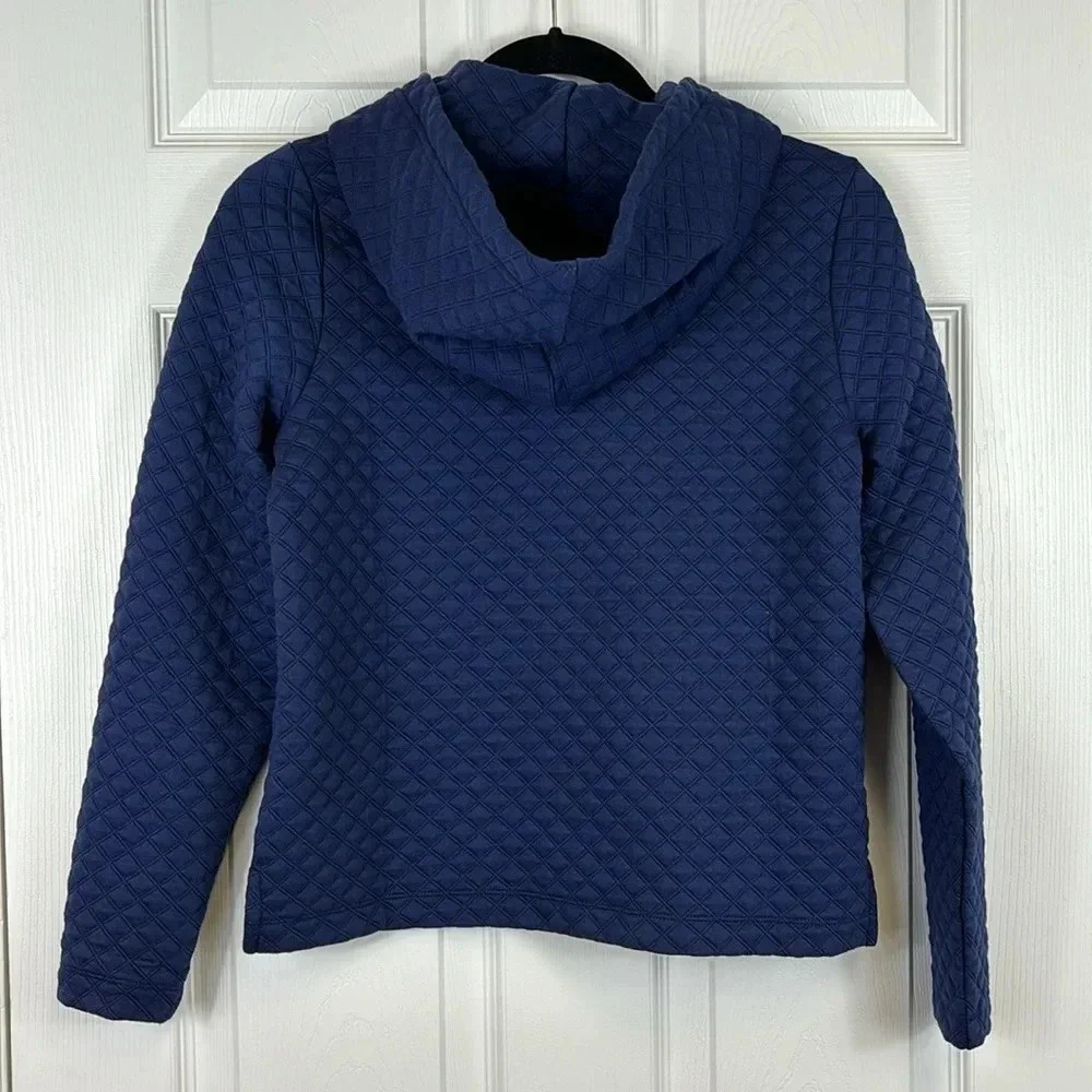 J. Crew navy quilted hoodie sz xxs